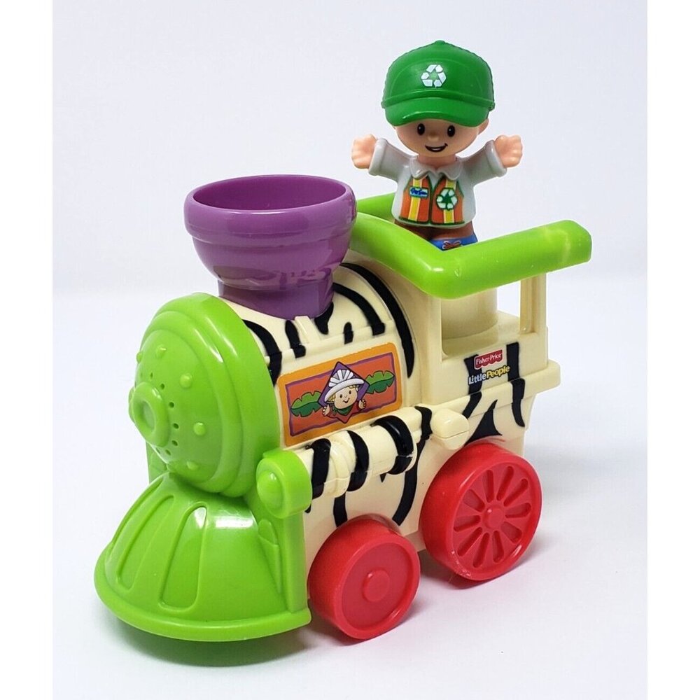 Fisher Price Little People Musical Zoo Train Engine & 1 Little People Figure